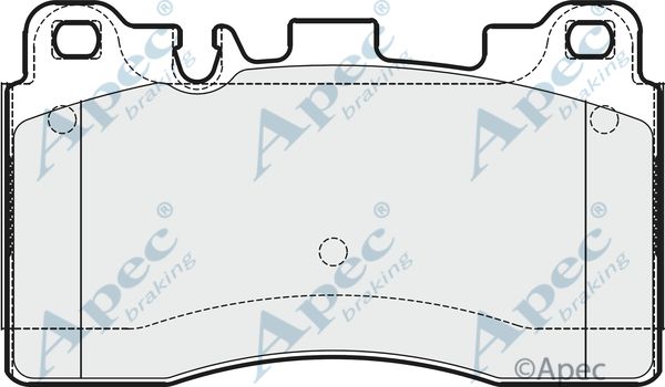 APEC BRAKING Комплект тормозных колодок, дисковый тормоз PAD1837